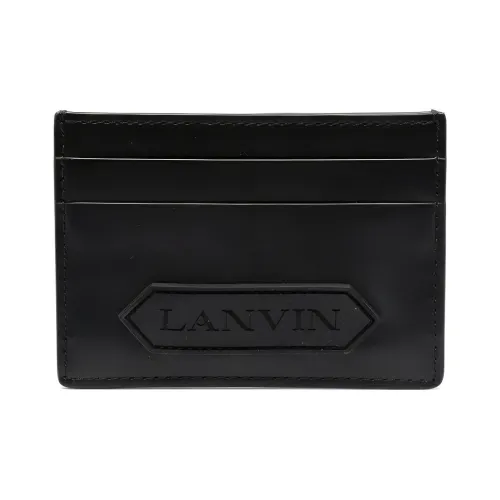 Lanvin Телячья кожа Держатель для карт Мужской Черный