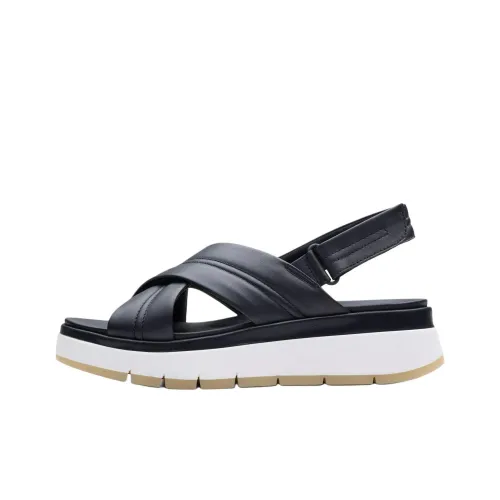 Clarks Tuscan Cross One Strap Sandals 5,5cm Women's Black Clarks Tuscan Крест One Ремешок Сандалии 5,5см Женские Черные