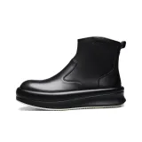 Черная обувь с флисовой подкладкой и утеплением