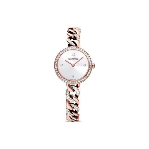 Swarovski Women's Watch Кварцевый механизм ремешок из нержавеющей стали розовое золото циферблат часы