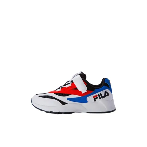 FILA KIDS Противоскользящие Устойчивые к истиранию Дышащие Детские Беговые Кроссовки Легенда Синий FILA Белый Детский