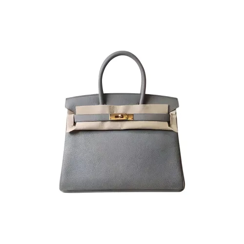 HERMES Birkin Коровья кожа Togo Сумка Женская 4Z Gris Mouette Серый Чайка