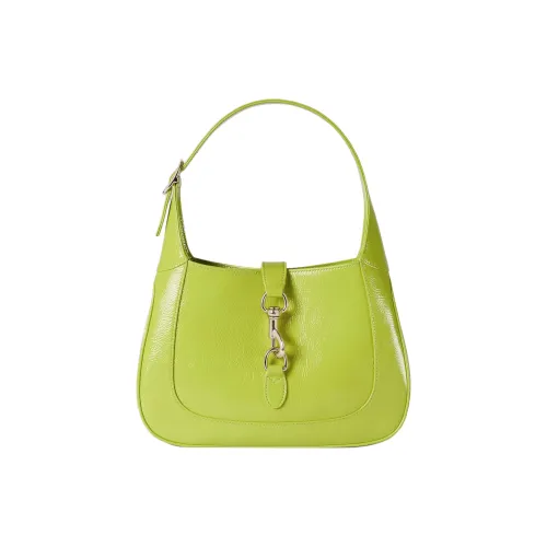 GUCCI Jackie 1961 Лакированная кожа Сумка через плечо Маленькая Женская Ярко-зеленая