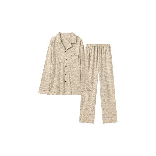 Shivs Pajama Комплект Мужской Абрикосовый Желтый