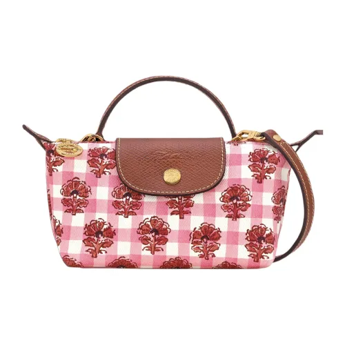 LONGCHAMP Le Pliage Хлопок Canvas Сумка через плечо Сумка Мини Женская Розовая