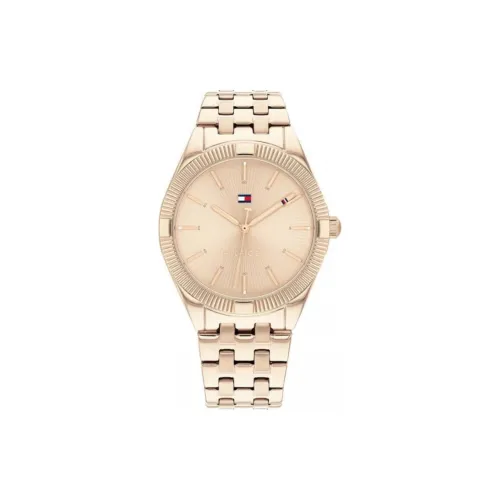 Tommy Hilfiger Женские часы Кварцевый механизм Ремешок из нержавеющей стали 34 мм Розовое золото Циферблат часов