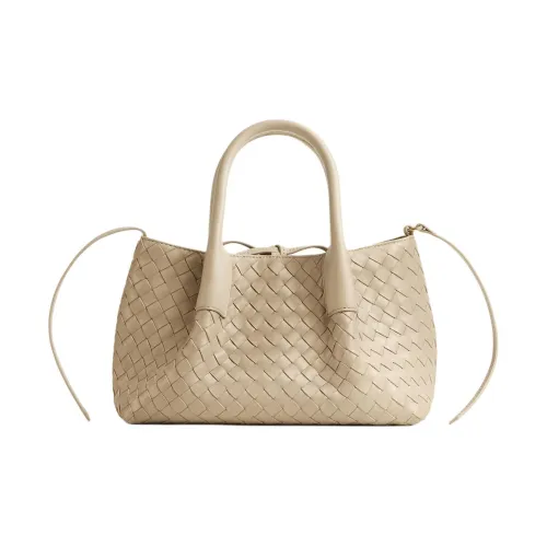 Bottega Veneta Сумка Tote из коровьей кожи Сумка для покупок Сумка через плечо Сумка маленькая Женская Светлый умбра