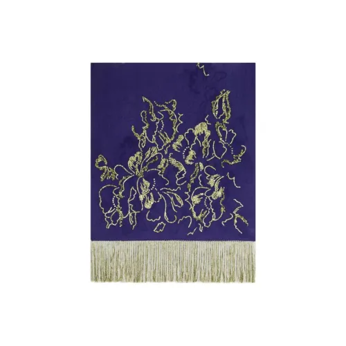 DRIES VAN NOTEN Вискоза Вязаные Шарфы Женские Синие