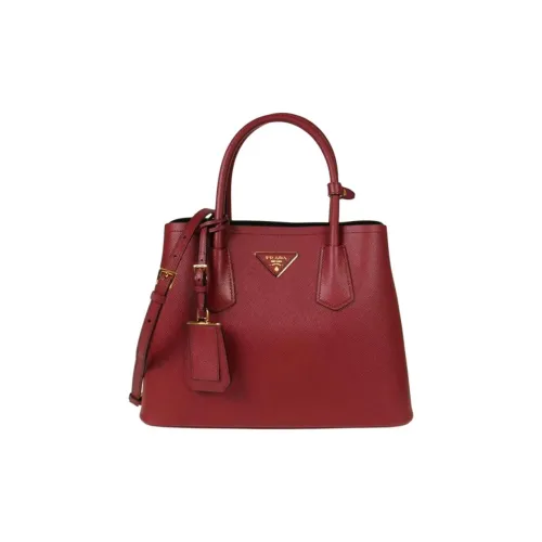 PRADA Двойная кожа через плечо сумка маленькая женская красная