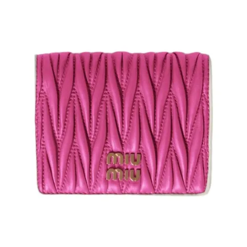 MIU MIU Lambskin Wallet Small Women's Fuchsia