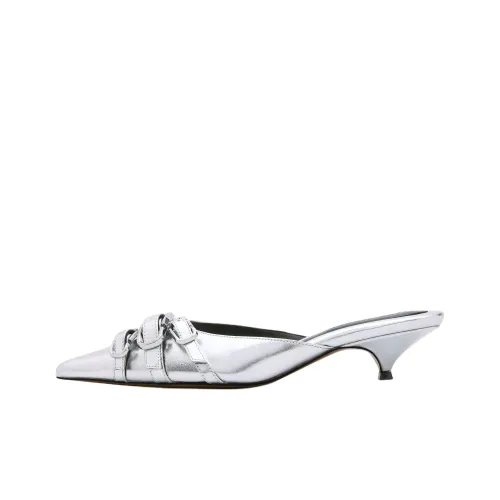 MARC JACOBS Противоскользящие домашние тапочки 3,5 см Женские Серебряные