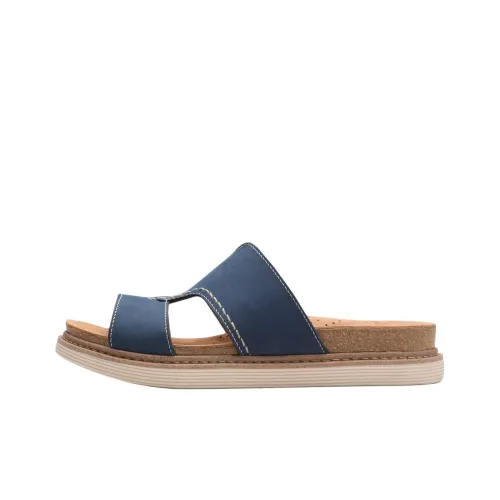 Clarks Резиновая подошва устойчивая к истиранию слипоны женские морской синий