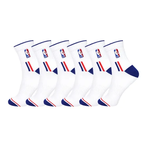 NBA Высокие носки Мужские 6 пар белые