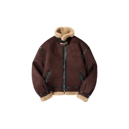 SHANTREE Хлопковый пуховик унисекс темно-коричневый