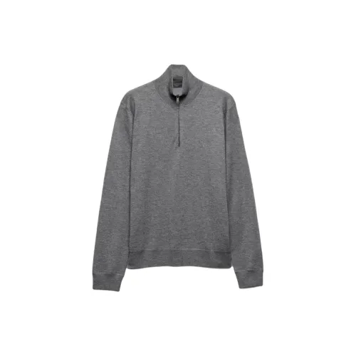 PRADA Кашемир Свитер Мужской Сланцево-Серый