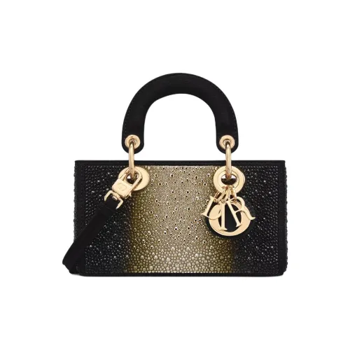 DIOR LADY D Joy Cotton Сумка Lady Dior Сумка через плечо Сумка мини Женская Черная