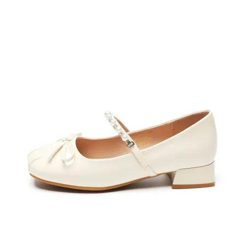 ZHR Грубый каблук Туфли Мэри Джейн Женские