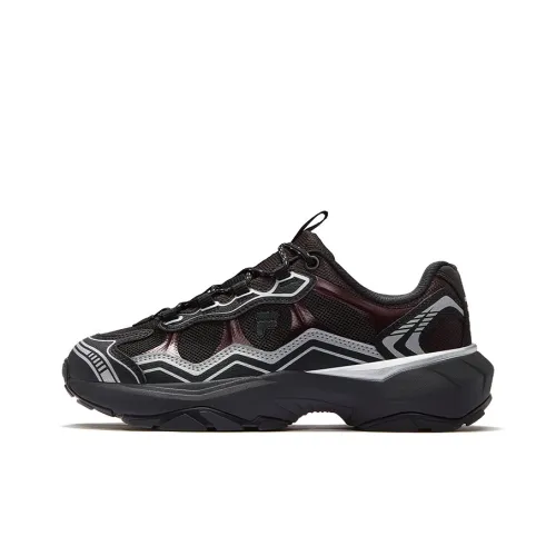FILA FUSION GRAVEL Stratum Shoes Устойчивые к истиранию Низкий Топ Кроссовки с Толстой Подошвой Женские Черные