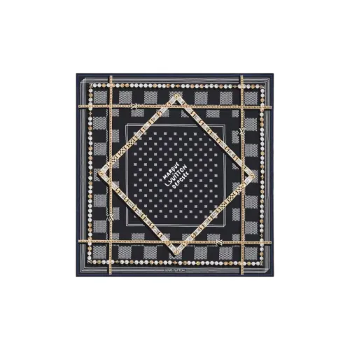 LOUIS VUITTON Шарфы из шелка тутового дерева Мужской Темно-синий