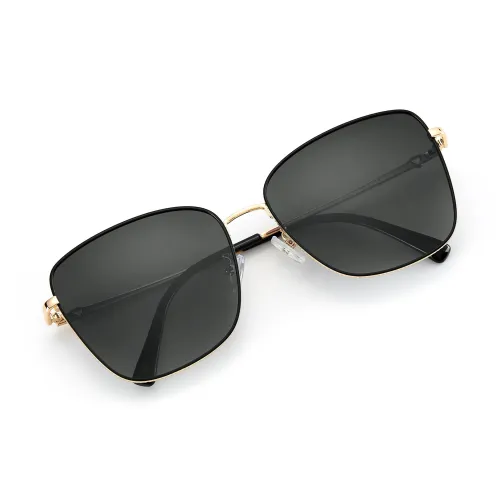 CLARKIA FLOWER Сплав Нержавеющая сталь Квадратные Солнцезащитные очки Унисекс