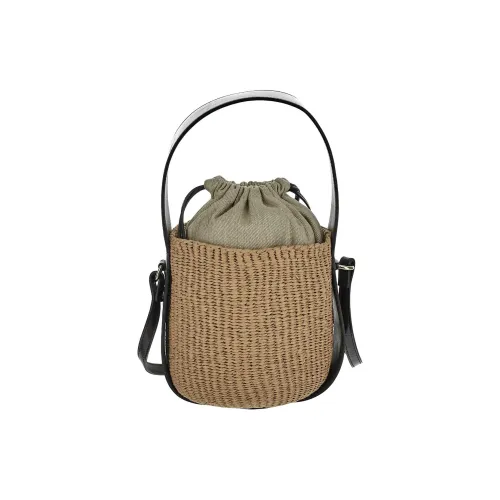 Chloe Woody Бумага Ведро Сумка Одно Плечо Сумка Женская Светлый Умбра