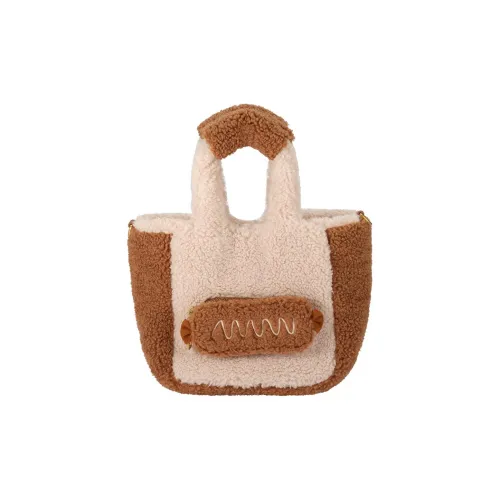 AJIDOU Ткань Тоут Сумка Сумка для покупок Сумка через плечо Сумка среднего размера Женская Бежевая