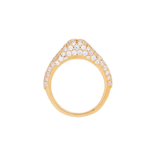 LOEWE Серебряный Crystal Rings Женские Золотой