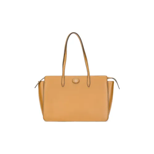 TORY BURCH Robinson Litchi Grain Leather Tote Bag Shopping Bag Large Women's Tavern Brown