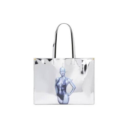 Stella McCartney Полиуретан Тоут Сумка Сумка для покупок Сумка на плечо Унисекс Серебряный