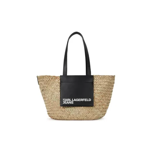 Karl Lagerfeld Солома Тоут Сумка Сумка для покупок Сумка на плечо Женская Песочно-бежевая