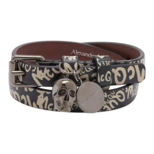 Alexander McQueen Телячья кожа Браслеты Мужской Черный