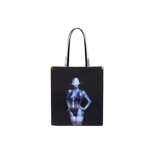 Stella McCartney Органический хлопок Тоут Сумка Сумка для покупок Сумка на плечо Унисекс Черный