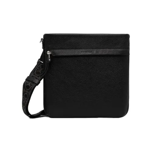 COCCINELLE Кожа Курьерская Сумка Сумка через плечо Сумка для ноутбука Мужская Черная