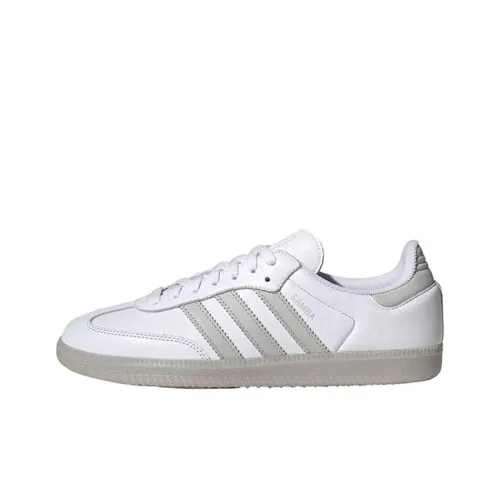 Adidas Originals SAMBA OG Low Топ Скейтборд Кроссовки Унисекс Белый Серый