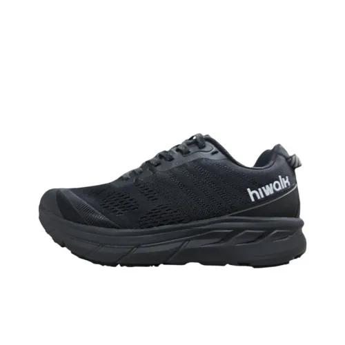 HIWALK Легкий и Износостойкий Низкий Топ Беговые Кроссовки Мужские Черные