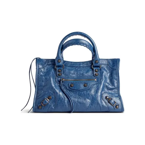 Balenciaga Le City Овечья кожа Сумка через плечо Сумка Маленькая Женская Синяя