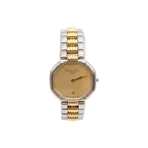 DIOR Vintage Collection Наручные часы Кварцевый механизм Сплав Ремешок 25 мм Золотой циферблат Унисекс YPSBB169701
