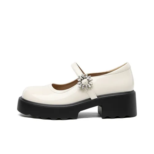 KEKAFU Грубый каблук Мэри Джейн туфли 5,3 см женские