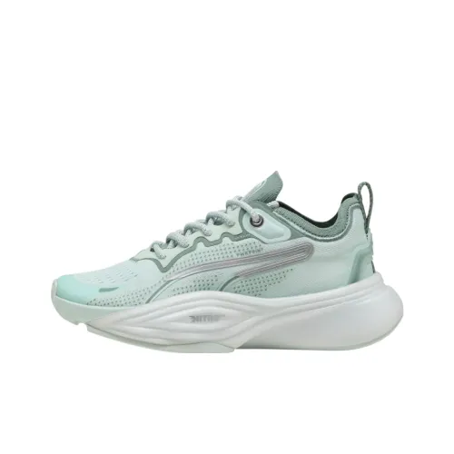 PUMA Pwr Nitro Slip-Resistant Abrasion-Resistant Low Top Casual Running Shoes Women's Blue Green PUMA Pwr Nitro Противоскользящий устойчивый к истиранию низкий топ повседневная обувь для бега женский синий зеленый