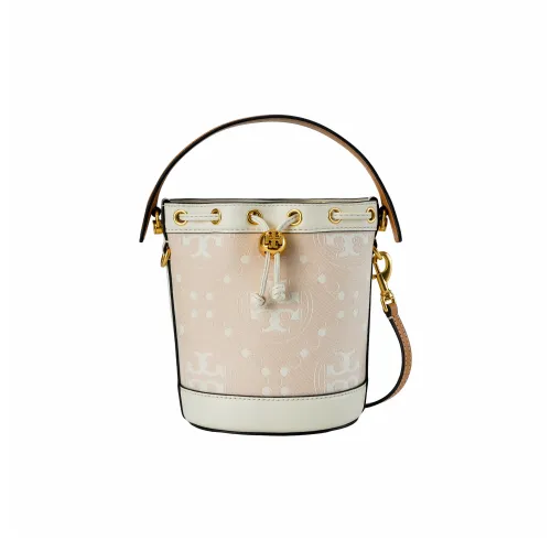 TORY BURCH Кожа Ведро Сумка Сумка через плечо Мини Сумка Женская Светло-Розовая