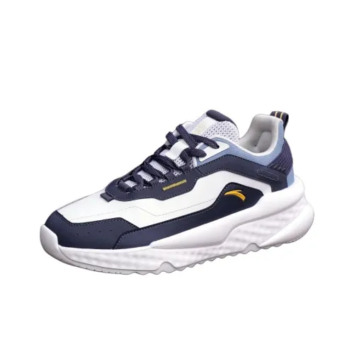 ANTA Unruly Series Slip-Resistant и Abrasion-Resistant Coating Низкий Топ Повседневная Обувь Мужская Белый Синий