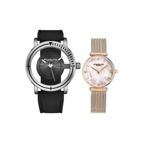 STUHRLING Наручные часы Кварцевый механизм Силиконовый ремешок 42 мм Черепный циферблат Унисекс