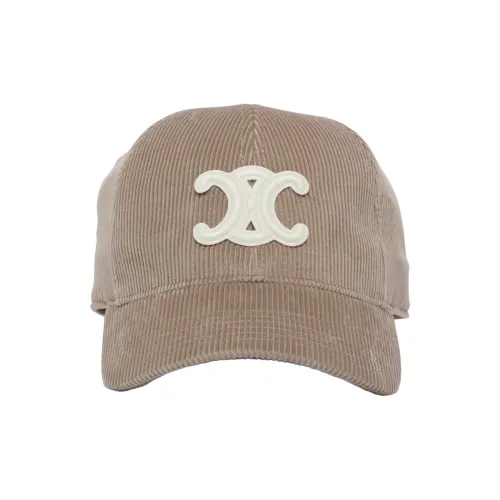 CELINE Вельветовые кепки женские коричневый