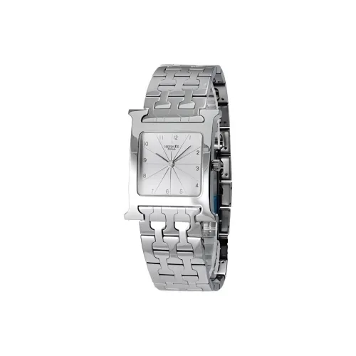 HERMES Кварцевый механизм, женские часы H Hour, 26 мм * 26 мм, белые