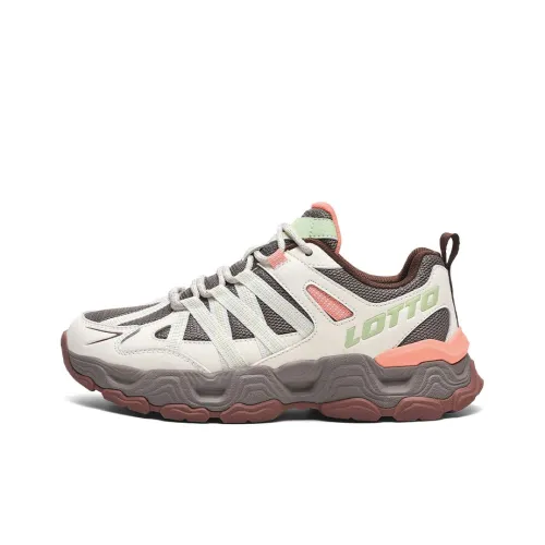 LOTTO Shock Absorbers Slip-Resistant Abrasion-Resistant Low Top Streetwear Women's Taupe