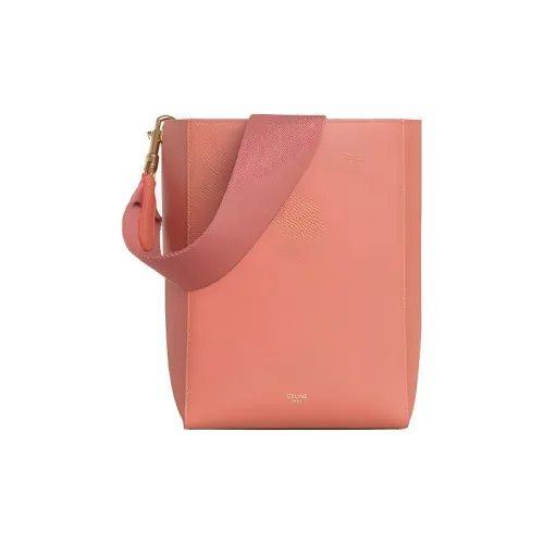 CELINE Sangle Мягкая сумка из крупнозернистой текстуры коровьей кожи ведрообразная сумка сумка через плечо женская