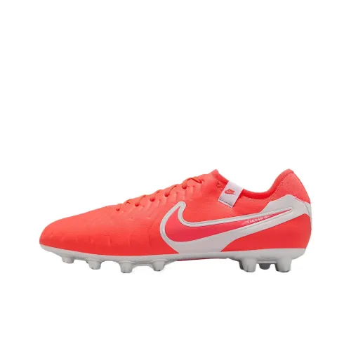 Nike Tiempo Legend 10 Pro HG Резиновый Короткий Заклепки AG Резиновый Короткий Заклепки Футбольные бутсы Мужской Красный
