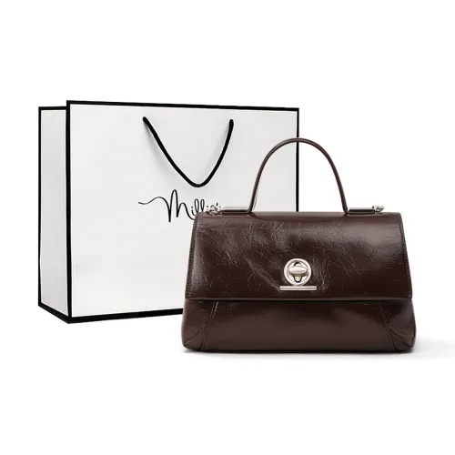 MILLIE'S Корова Кожа Сумка Сумка через плечо Сумка через плечо Стандартная Женская Шоколад Кофе