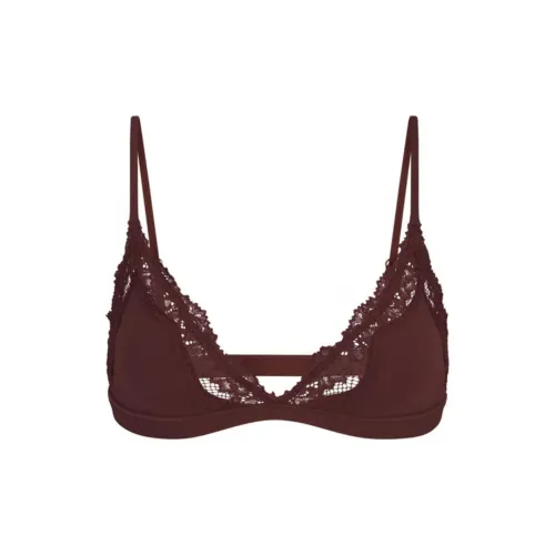 SKIMS FITS EVERYBODY ЛACE TRIANGLE Бюстгальтер Бюстгальтер Женский КАКАО КАКАО