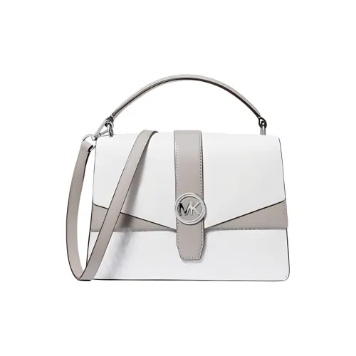 MICHAEL KORS Greenwich Искусственная кожа Одно плечо Сумка Средний Женская Белый и Серый